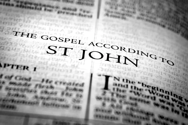 Bibel Neues Testament Christliche Lehren Evangelium Des Heiligen Johannes — Stockfoto