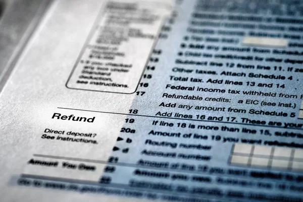 Imposto Sobre Rendimento Individual Formulários Imposto 1040 — Fotografia de Stock