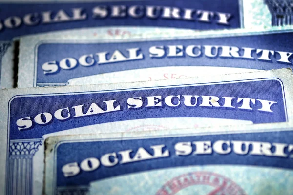 Social Security Cards Symbolizing Benefits for Elderly United Stated