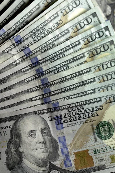 Yüz Dolarlık Amerikan Parası Amerika Birleşik Devletleri Para Birimi — Stok fotoğraf