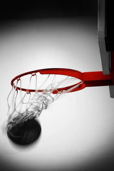 Баскетбольне кільце з спортивні бальні чистий скорингу точок — стокове фото