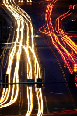 Rating gece karanlık ışıklar çizgi yol Otoban sürüş