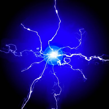 Mavi elektrik plazma enerji güç