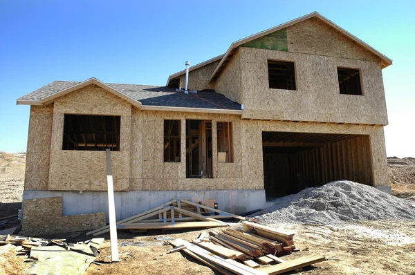 Home Construção Construção de uma casa para moradia residencial — Fotografia de Stock
