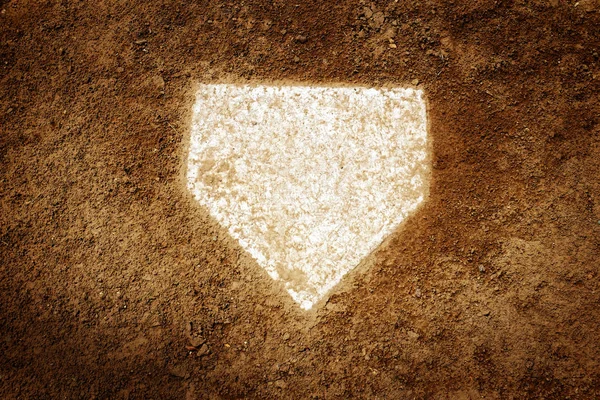 Home Plate Baseball Score in Game — Stock Photo, Image