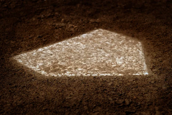 Αρχική πλάκα μπέιζμπολ σκορ στο παιχνίδι — Φωτογραφία Αρχείου