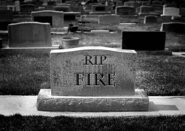 Gravestone for FIRE Financial Independence Retire Early Movement — Stock Photo, Image