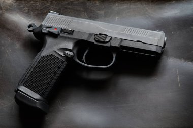 Kendini Savunma için Deri Arka Plan Silahlar Tabancalar