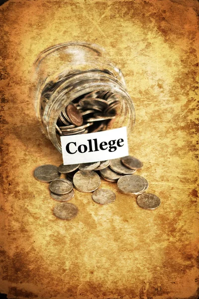 Money Jar for Savings and Investment Retirment IRA 401k College — Stock Photo, Image