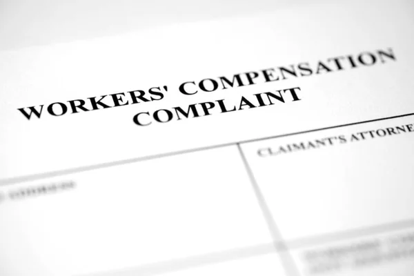 Worker's Compensation Complaint Form — Stock Photo, Image