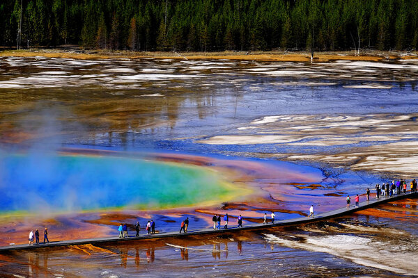 Большая призматическая весна в Йеллоустонском национальном парке
