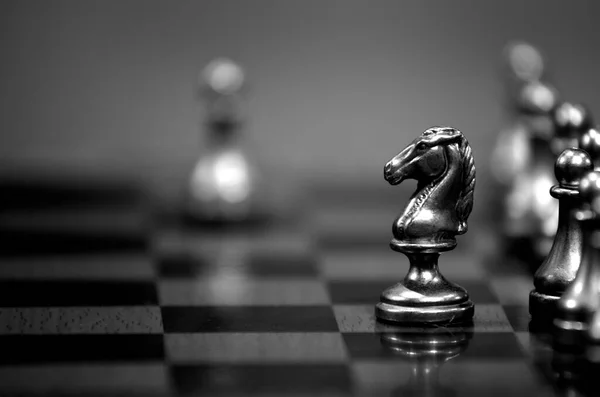 Фигуры Шахматной Доске Игры Стратегии — стоковое фото