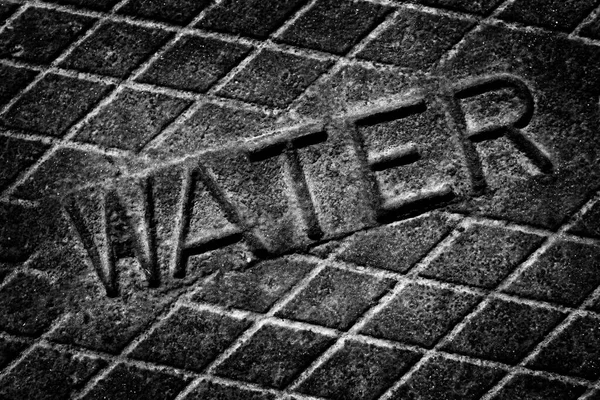 Detalhe Tampa Água Ferro Man Hole Rusty Lid — Fotografia de Stock