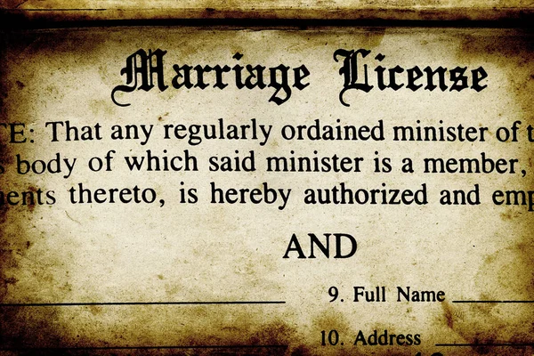 Marriage Certificate Form Application Married Legally — Stock Photo, Image