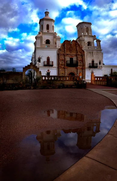 San Xavier Oppdraget Tucson Arizona Spansk Religionsbyggende Arkitektur – stockfoto