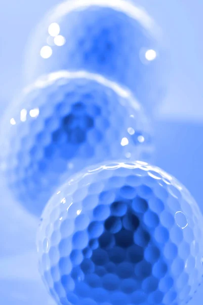 Golfbal Voor Sport Recreatie Een Gezonde Atletiek Close Macro Detail — Stockfoto