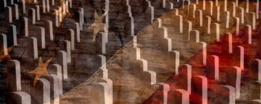 Arlington Mezarlığı ve Düşen Askerlerin Soluk Bayrağı Taşları