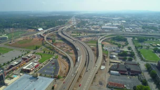 Antenn Drönare Footage Downtown Birmingham Alabama Usa — Stockvideo