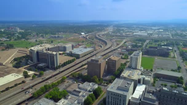Birmingham Stany Zjednoczone Ameryki Czerwca 2018 Zdjęcia Lotnicze Drone Downtown — Wideo stockowe