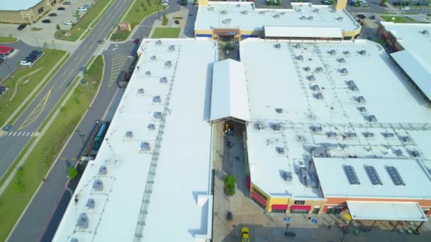 Повітряні Рол Drone Кадри Відділення Магазини Літл Рок Штату Арканзас — стокове відео