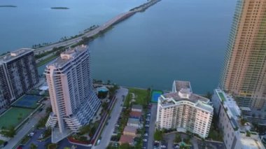 Havadan görüntüleri Miami mimari Midtown Downtown 4k