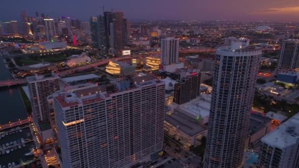 Aerial Miami Clips Material Archivo — Vídeos de Stock