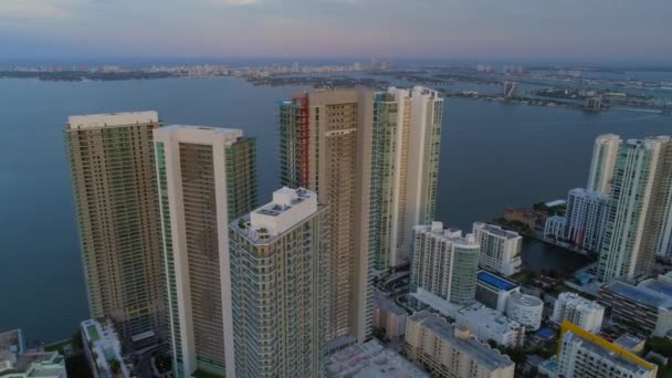 Letecké Záběry Miami Architektura Midtown Downtown — Stock video