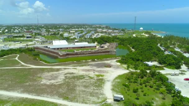 Filmagem Aérea Fort Zachary Taylor Key West Florida 24P — Vídeo de Stock