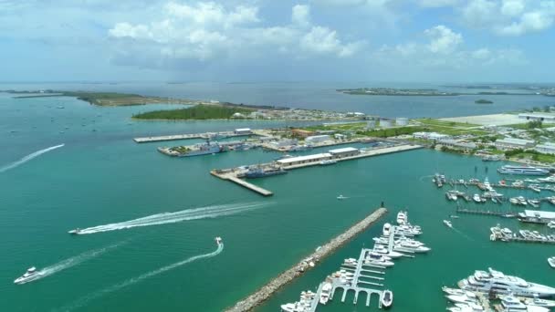 Aerial Footage Coast Guard Key West Florida 24P — Stock Video