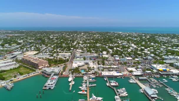 Luchtfoto Helikopter Tour Beeldmateriaal Key West Florida — Stockvideo