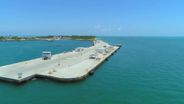 Luchtfoto Key West Schip Haven — Stockvideo