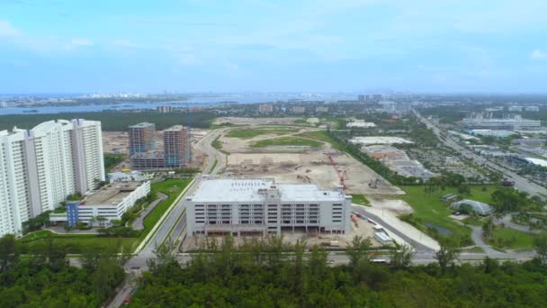 Luchtfoto Laterale Beeldmateriaal Land Ontwikkeling Florida — Stockvideo