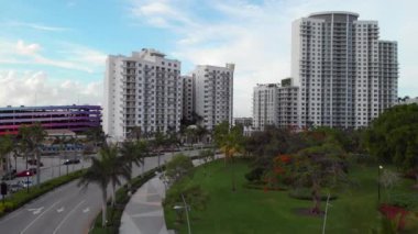 Hava dron video görüntüleri Hollywood Florida genç Daire Park