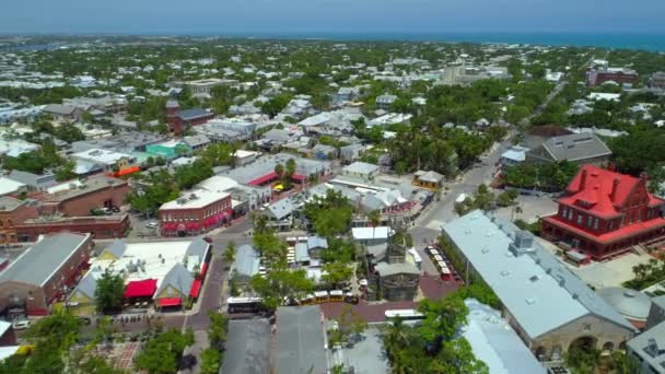 Tiro Aéreo Acima Key West Florida — Vídeo de Stock