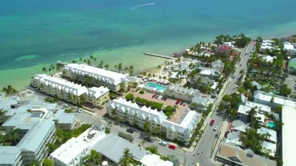 Lotnicze Wideo Florida Key West Kurortów Plaży — Wideo stockowe