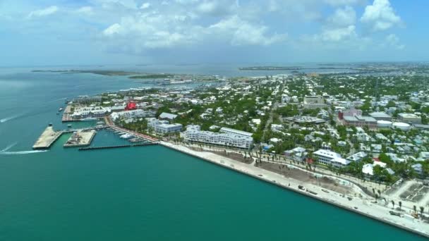Luchtfoto Video Key West Toerisme Drone — Stockvideo
