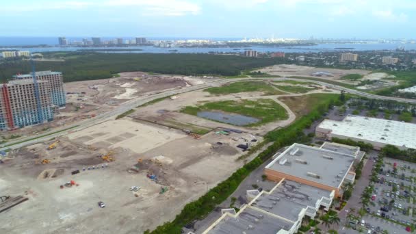 Luchtfoto Video Miami Land Ontwikkeling 2018 — Stockvideo