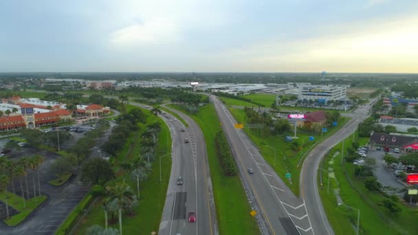 Florida City Outlet Center Aerial Drone Footage — Stock Video