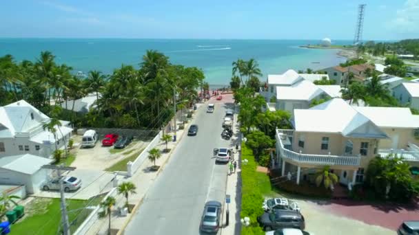 Key West Sydligaste Punkt Antenn Drönare Footage — Stockvideo