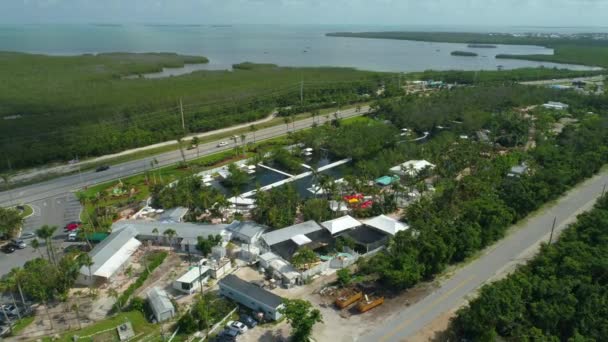 Aerial Footage Theater Sea Florida Keys — Stock Video