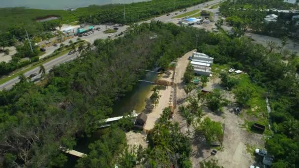 Légifelvételek Színház Tenger Florida Keys — Stock videók