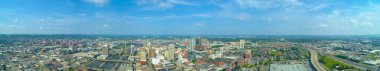 Birmingham Alabama ABD Hava dron Panoraması. Tüm bina ve banka logo kaldırıldı