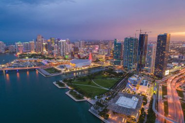 Şehrin havadan fotoğraf miami florida ABD
