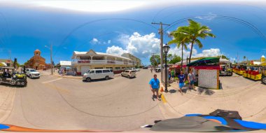Key West, Florida, ABD - 9 Haziran 2018: 360vr görüntü Key West Florida bir dünya ünlü turistik seyahat hedef küresel