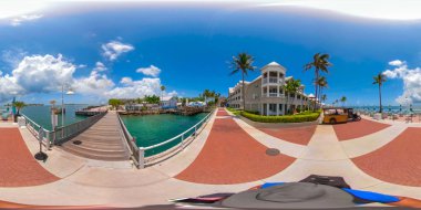 Key West, Florida, ABD - 9 Haziran 2018: 360vr görüntü Key West Florida bir dünya ünlü turistik seyahat hedef küresel