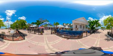 Key West, Florida, ABD - 9 Haziran 2018: 360vr görüntü Key West Florida bir dünya ünlü turistik seyahat hedef küresel