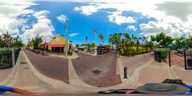 Key West, Florida, ABD - 9 Haziran 2018: 360vr görüntü Key West Florida bir dünya ünlü turistik seyahat hedef küresel