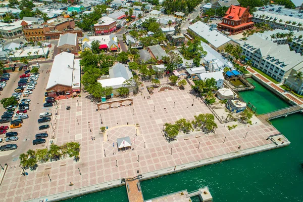Letecká Dron Foto Mallory Square Key West Florida Usa — Stock fotografie