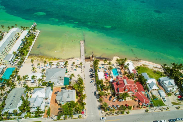 Imagem Aérea Drone Resorts Referência Key West Florida Eua — Fotografia de Stock