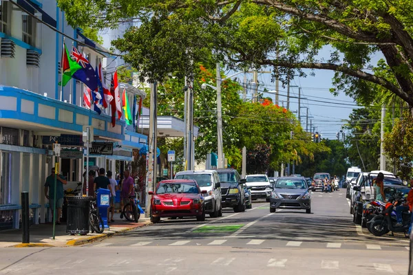 Key West, Florida, ABD - 9 Haziran 2018: yaz saati sokak fotoğraflarını Key West bir dünya ünlü tropikal seyahat turizm Güney Florida 